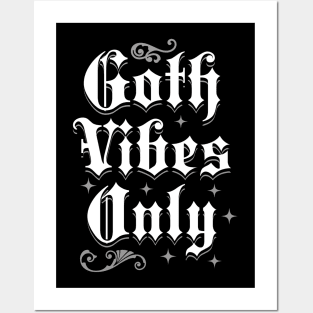 Goth Vibes Only Funny Victorian Vintage Halloween Posters and Art